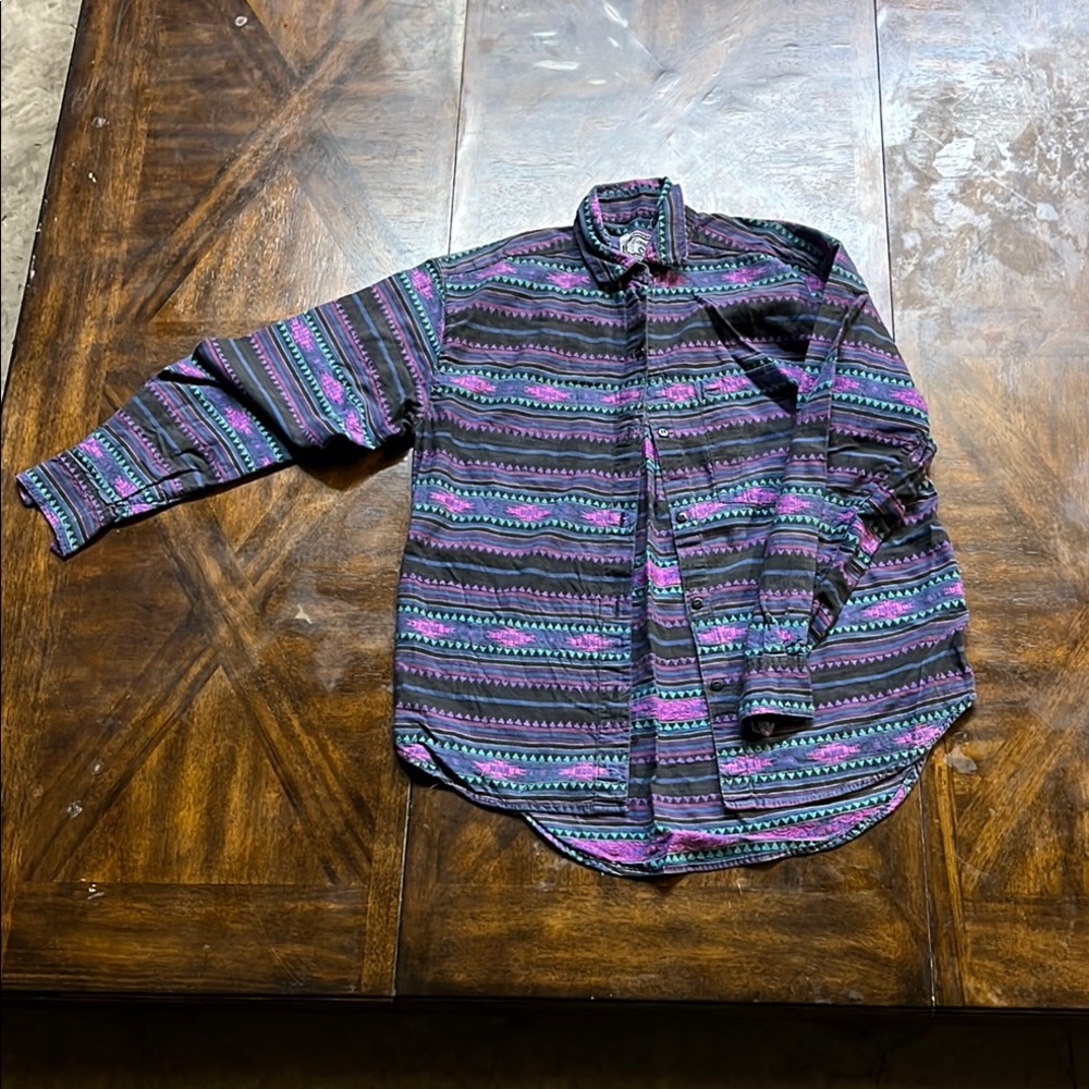 Vibrant Vintage Multicolor Men's Shirt